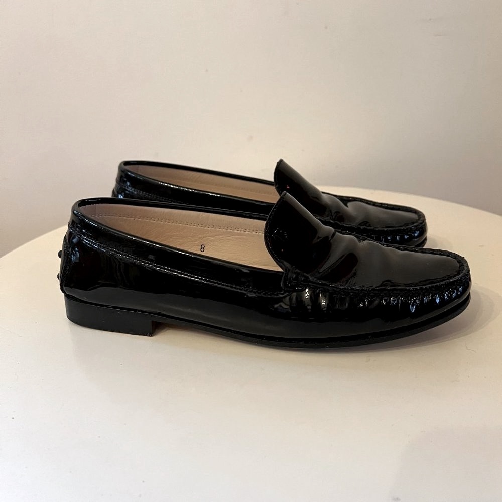 Tod's Black Patent Leather Loafer - Women's Size 8